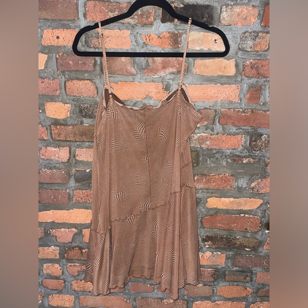 Urban Outfitters brown patterned mini dress